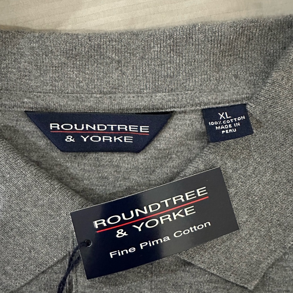 Roundtree & Yorke Gray Polo Shirt NWT